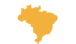Mapa do Brasil em distribuição